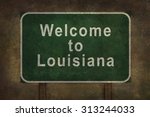 welcome to louisiana road sign...