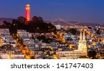 view of coit tower and st....