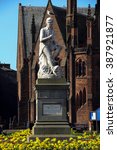 Small photo of Statue of poet Robert Burns with seagull in Dumfries Scotland