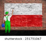 house painter paints flag of...