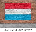 flag of luxembourg painted on...