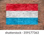 flag of luxembourg painted on...