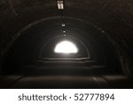 the dark tunnel with light