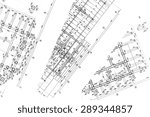 Small photo of part of architectural project, construction plan, architectural plan, architectural background