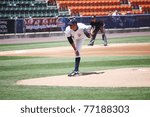 Small photo of SCRANTON, PA - MAY 8: Scranton Wilkes Barre Yankees pitcher Hector Noesi throws a pitch in a game against the Pawtucket Red Sox at PNC Field on May 8, 2011 in Scranton, PA.