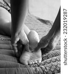 Small photo of Foot massage, Reflexology concept