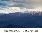snow mountain range  leh india