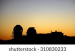 space observatories at sunrise...