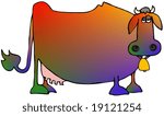 Multi Colored Cow