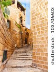narrow stone streets of ancient ...