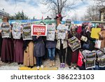 Small photo of ISTANBUL, TURKEY - MARCH 05, 2016: Thousands of people gather in solidarity outside Zaman newspaper in Istanbul on March 05, 2016 in Istanbul, Turkey.