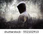 Small photo of Killer wearing hoodies,Movies or Book cover ideas