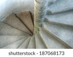 spiral weathered staircase in...