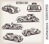 Old car silhouettes - Free Vector Art