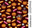 Halloween  seamless. Raster version, vector file also included in the portfolio. - stock photo