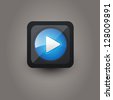 User interface media player icon - stock vector