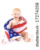 Baby Holding Flag