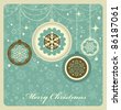 Greeting Christmas And New Year Card Stock Vector Illustration