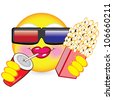 emoticon eating popcorn