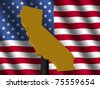 California+flag+map