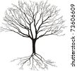 Black And White Abstract Vector Tree - 109817210 : Shutterstock