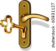 Cartoon Golden Key