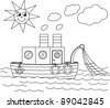 Coloring Book Ship