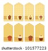 kitchen collection muffin on Stock Vector   Muffin Tags Collection