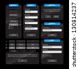 Interface elements for web design. Windows, buttons, input fields. - stock vector