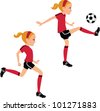 Girl Cartoon Soccer