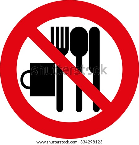 No Eat Drink Vector Sign Stock Vector 112168718 - Shutterstock