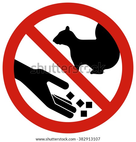 Dont Feed Animals Sign Including Bird Stock Vector 271540316 - Shutterstock