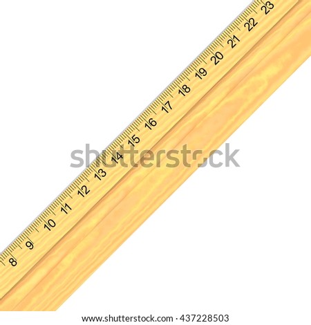 Wooden Ruler Isolated On White Background Stock Photo 313296512 ...