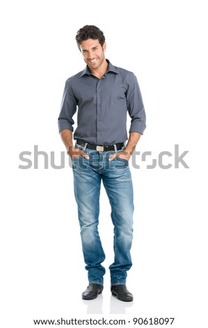 Happy Smiling Young Man Standing Full Stock Photo 78257572 - Shutterstock