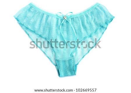 Cyan Cotton Panties White Lace On Stock Photo 226981648 - Shutterstock