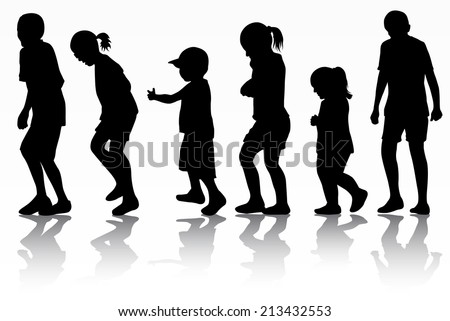 Woman Stages Development Silhouettes Stock Vector 27056035 - Shutterstock