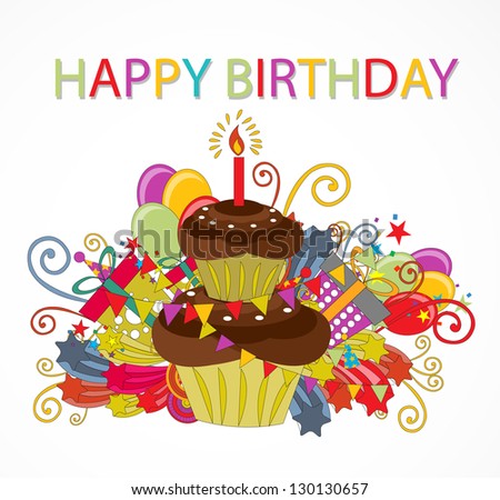 Birthday Card Stock Vector 145094554 - Shutterstock