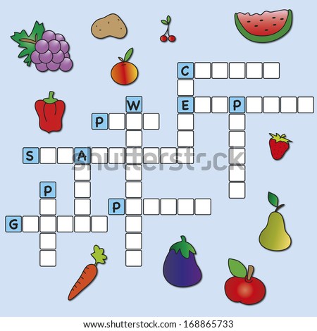 Worksheet Complete Crossword Puzzle Vegetables Worksheet Stock Vector 516390838  Shutterstock