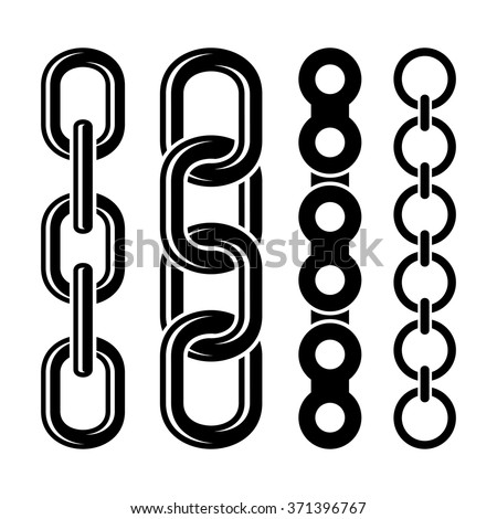 Metal Chain Parts Icons Set On Stock Vector 170043908 - Shutterstock