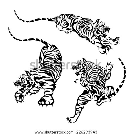 Chinese Tiger Illustration Stock Vector 27001195 - Shutterstock