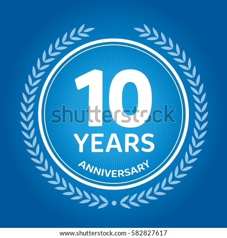 design sticker vector product 10th Stock Design Logo Template Vector Anniversary