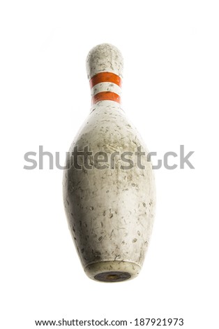 Used Vintage Bowling Pins Falling Isolated Stock Photo 187901855 ...