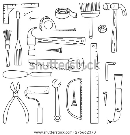 Vintage Carpentry Tools Stock Vector 137525705 - Shutterstock