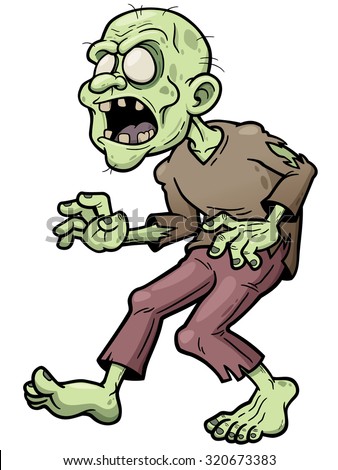 Vector Illustration Cartoon Zombie Stock Vector 290447666 - Shutterstock