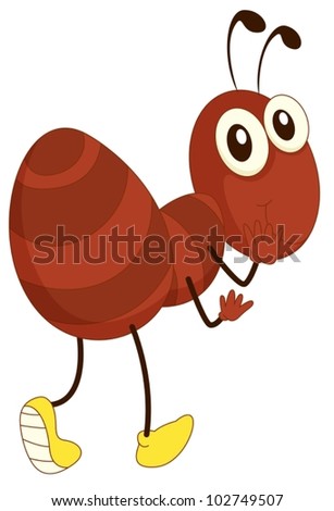 Happy Birthday Card Ant Holding Balloon Stock Vector 126455984 ...