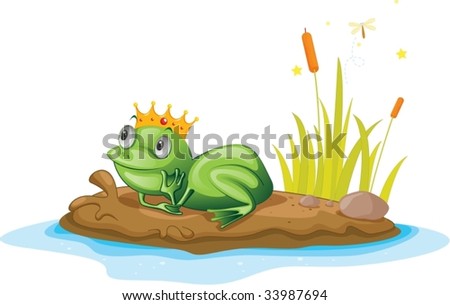 Turtle Pond Vector Illustration Available Portfolio Stock Illustration