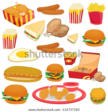 Vector Healthy Breakfast Icon Stickers Stock Vector 143077441 ...