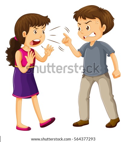 Two Young Boys Fighting Illustration Stock Vector 547510261 - Shutterstock