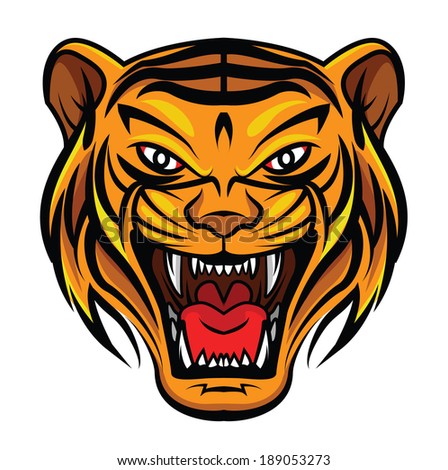 Tiger Face Stock Vector 170193830 - Shutterstock