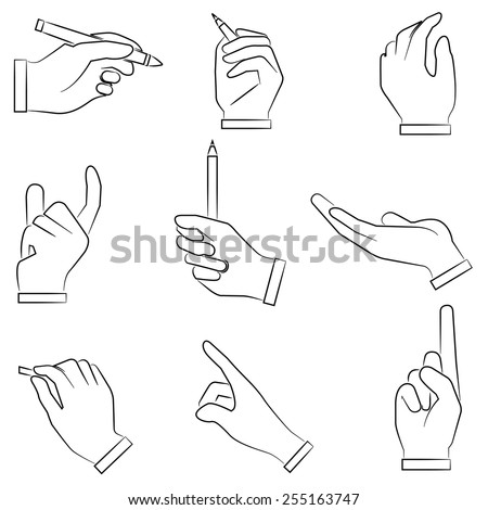 Hand Set Stock Vector 127238750 - Shutterstock